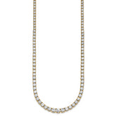 14k 18 7/8 carat Lab Grown Diamond VS+ F+ Complete Round 18 inch Graduated Tennis Necklace